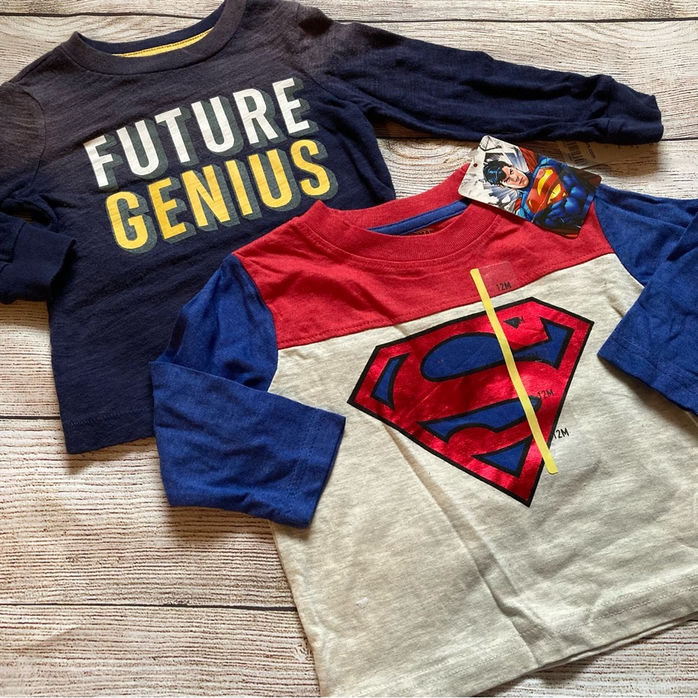 Long Sleeve Tshirt Bundle NWT Boys Size 12 Months